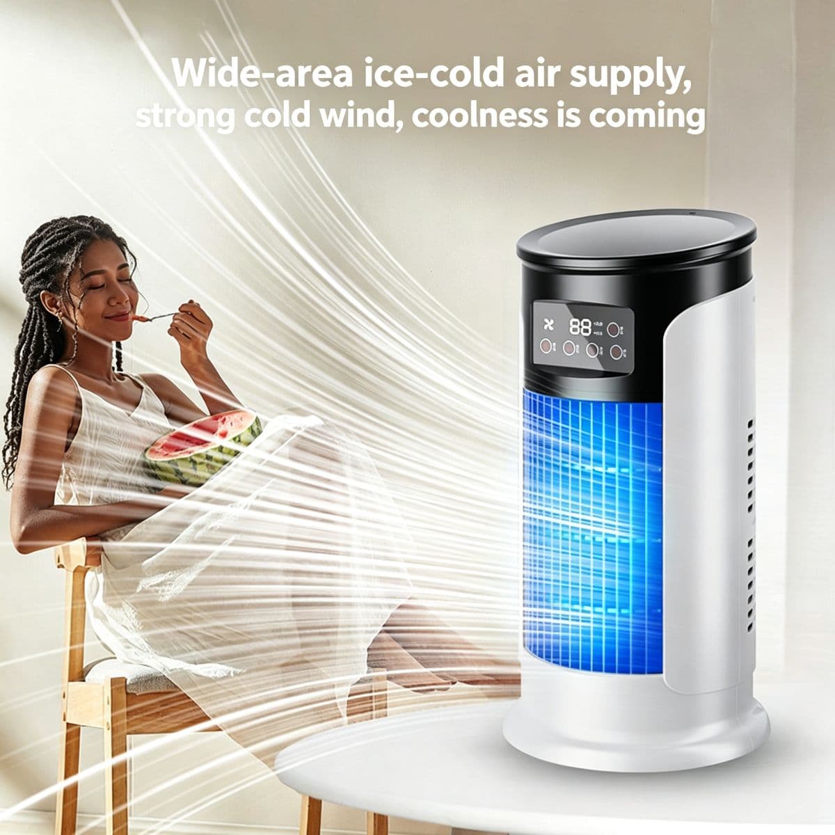 White Evaporative Air Cooler/Free Shipping & No Tax - air-conditioners | Ghana Appliances