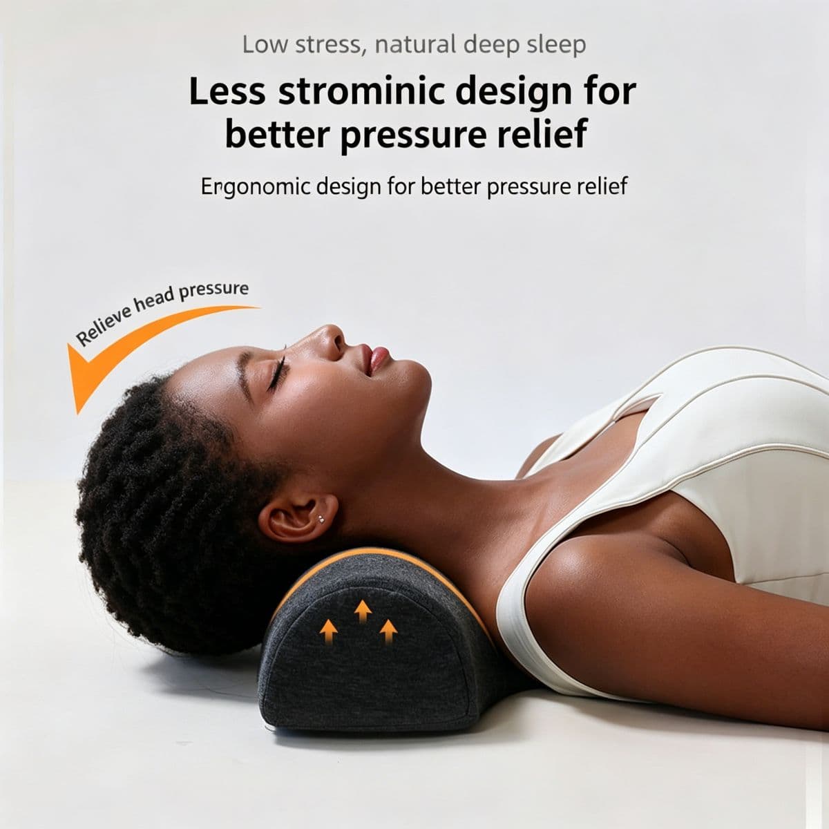 Dark Gray Sweatshirt Fabric Cervical Pillow/Free Shipping & No Tax - Buy in Ghana | COD